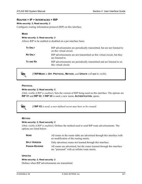 ATLAS 550 System Manual - Adtran