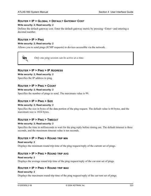 ATLAS 550 System Manual - Adtran