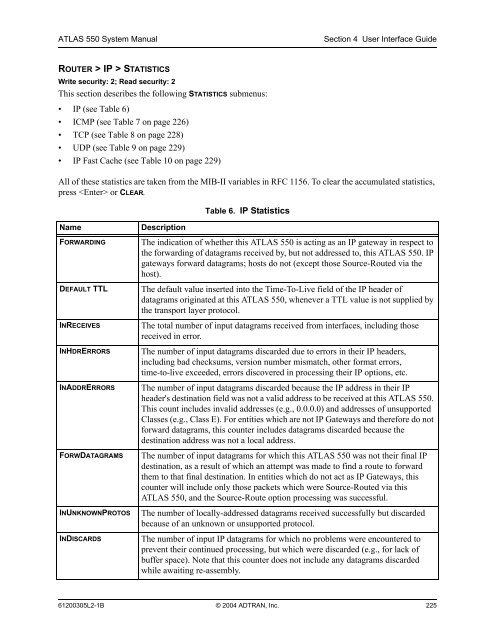 ATLAS 550 System Manual - Adtran