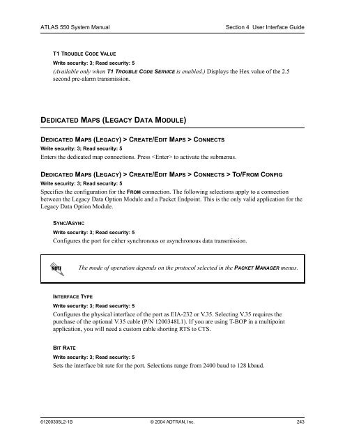 ATLAS 550 System Manual - Adtran