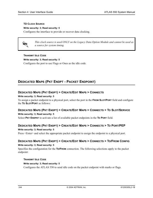 ATLAS 550 System Manual - Adtran