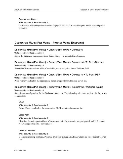 ATLAS 550 System Manual - Adtran