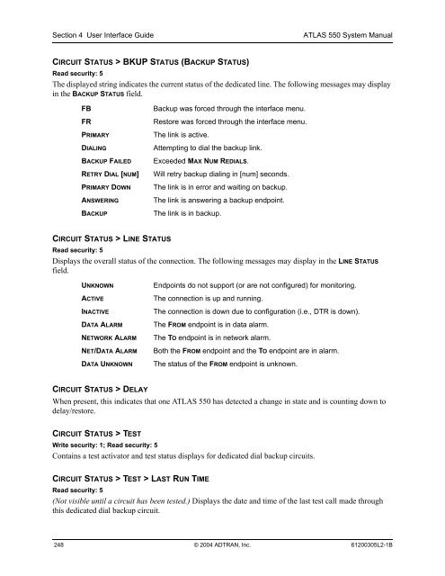 ATLAS 550 System Manual - Adtran