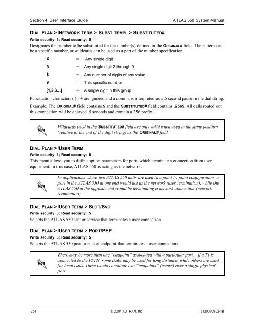 ATLAS 550 System Manual - Adtran