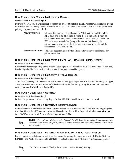 ATLAS 550 System Manual - Adtran