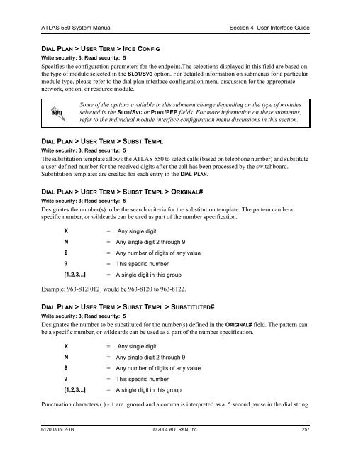 ATLAS 550 System Manual - Adtran