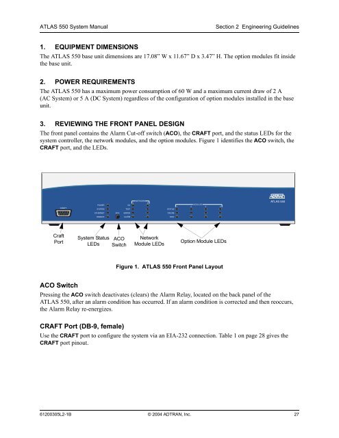 ATLAS 550 System Manual - Adtran