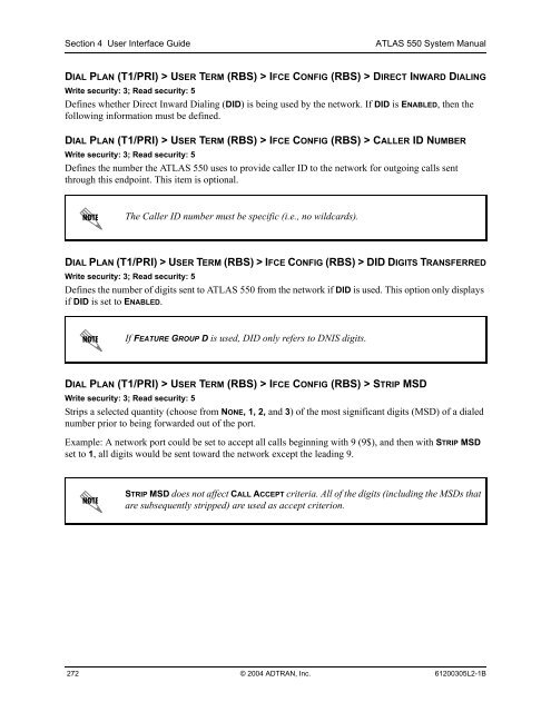 ATLAS 550 System Manual - Adtran