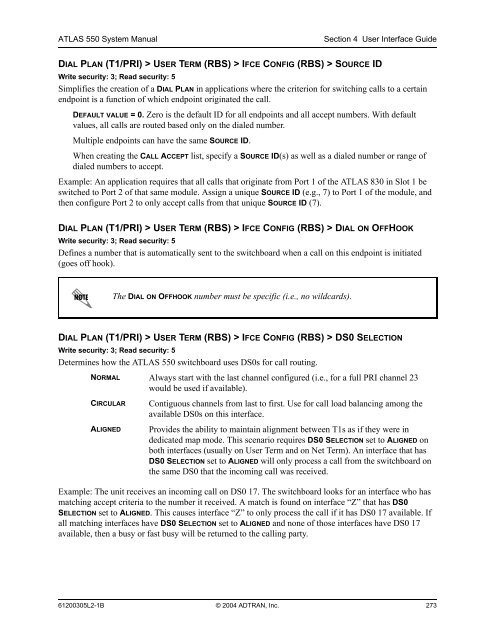 ATLAS 550 System Manual - Adtran