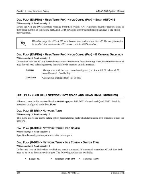 ATLAS 550 System Manual - Adtran