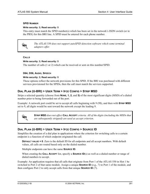 ATLAS 550 System Manual - Adtran