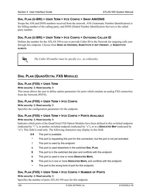 ATLAS 550 System Manual - Adtran