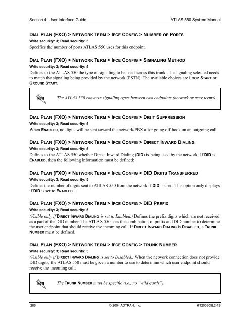 ATLAS 550 System Manual - Adtran