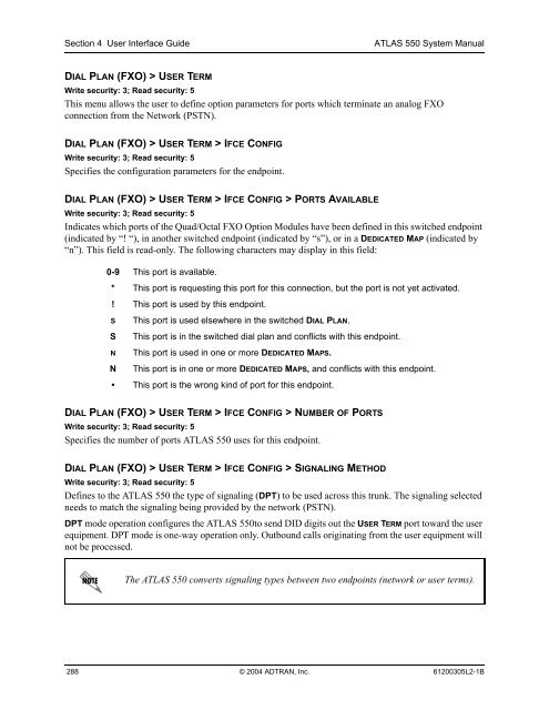 ATLAS 550 System Manual - Adtran