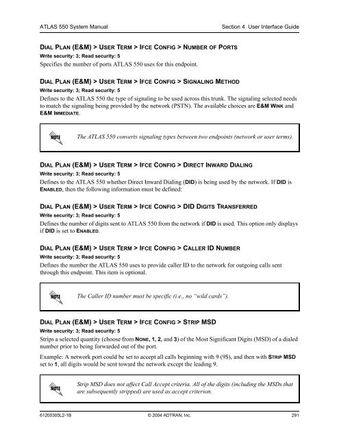 ATLAS 550 System Manual - Adtran