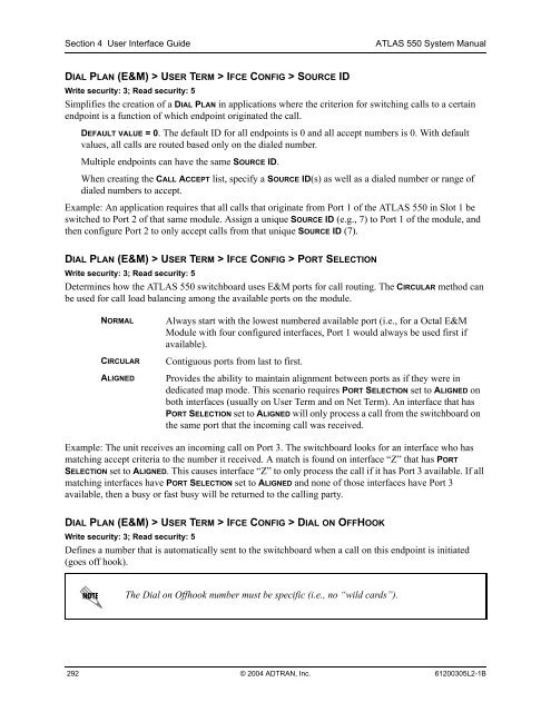 ATLAS 550 System Manual - Adtran