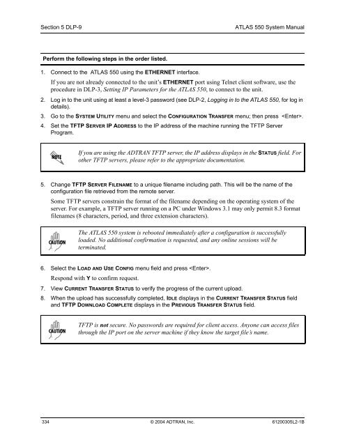 ATLAS 550 System Manual - Adtran