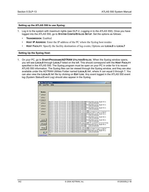 ATLAS 550 System Manual - Adtran