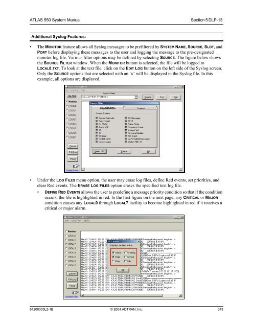 ATLAS 550 System Manual - Adtran