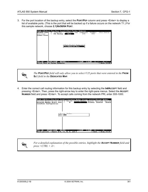 ATLAS 550 System Manual - Adtran