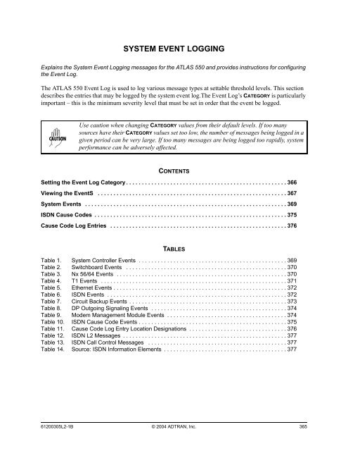 ATLAS 550 System Manual - Adtran