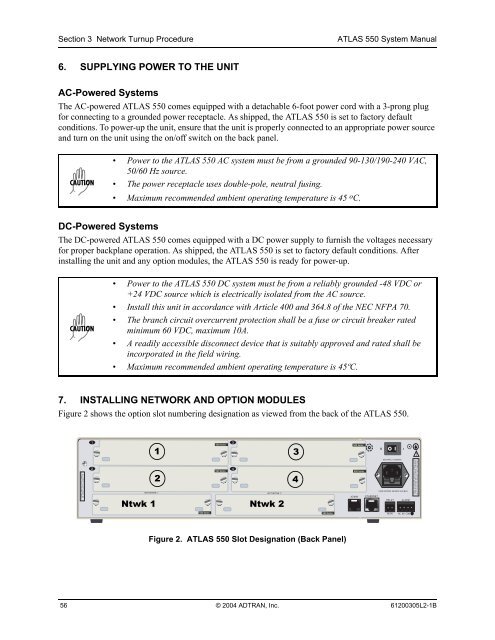 ATLAS 550 System Manual - Adtran