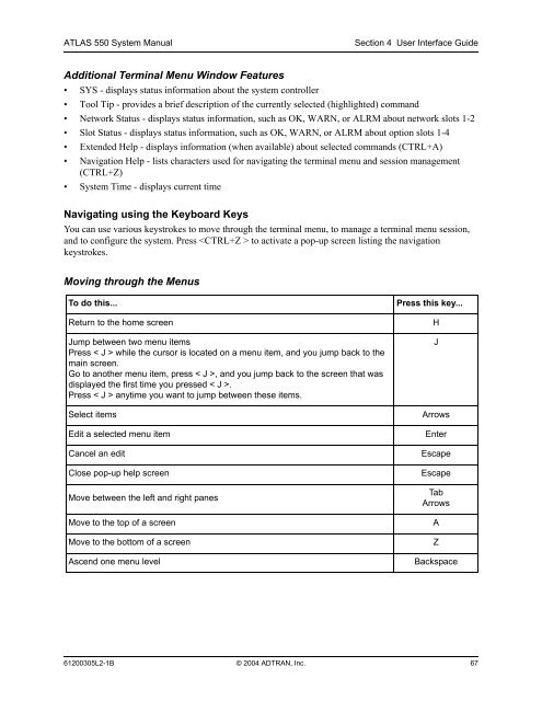 ATLAS 550 System Manual - Adtran