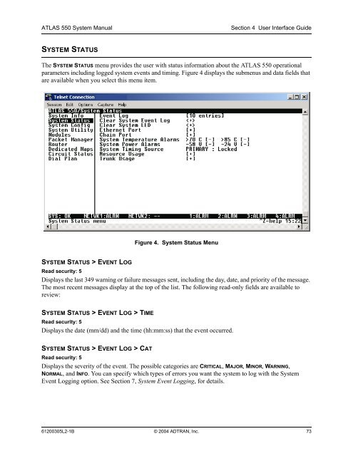 ATLAS 550 System Manual - Adtran