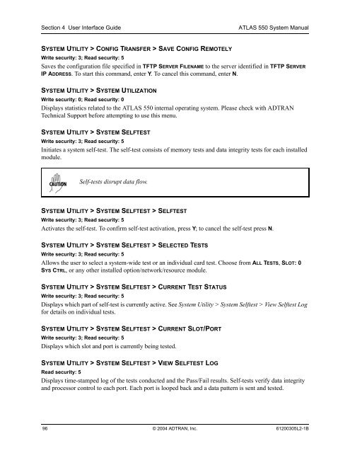 ATLAS 550 System Manual - Adtran