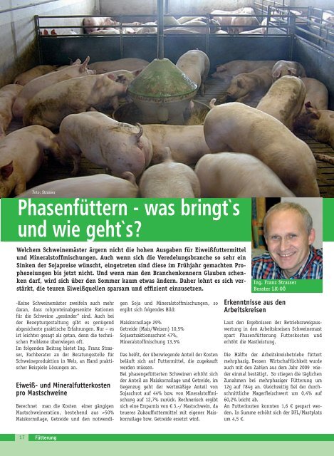 Mit „Unternehmen Landwirtschaft 2020“ - Schweine.at