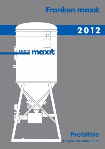 Preisliste - bei Franken Maxit