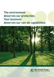 The environment deserves our protection. Your ... - Der Grüne Punkt