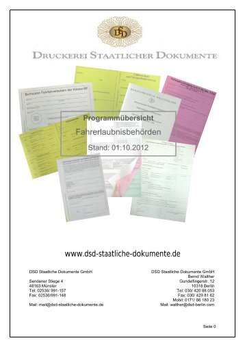 www.dsd-staatliche-dokumente.de Fahrerlaubnisbehörden