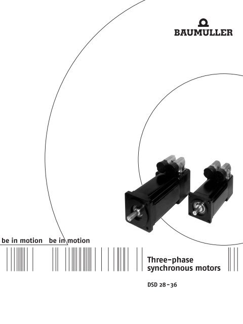 Dsd 28 36 Three Phase Synchronous Motors English Baumuller