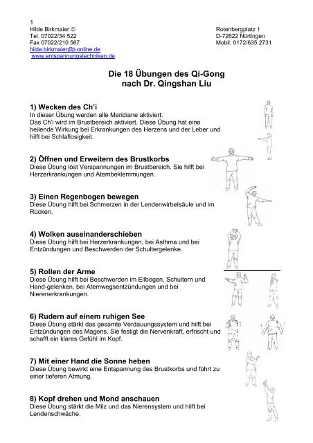 Die 18 Übungen des Qi-Gong nach Dr. Qingshan Liu