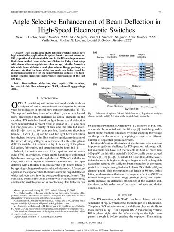 ieee photonics technology letters, vol. 19, no. 9 - Optigrate
