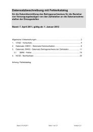 Datensatz Beitragsnachweis der Zahl- stellen - Deutsche BKK