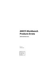 ANSYS Workbench Products Errata