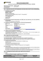 Sicherheitsdatenblatt - Paramo