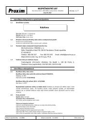 BEZPEČNOSTNÍ LIST Kalafuna - Proxim s.r.o.