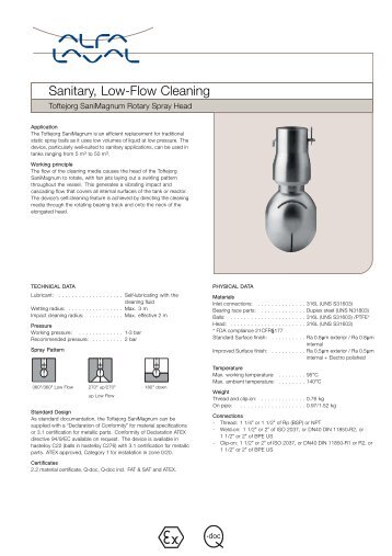 Toftejorg SaniMagnum - Alfa Laval