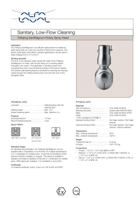 Toftejorg SaniMagnum - Alfa Laval