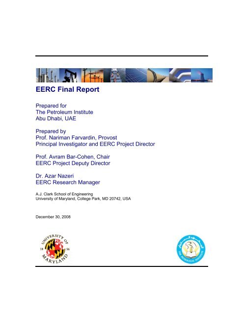 EERC Final Report - EERC - University of Maryland