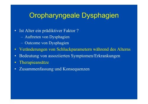 Neurogene Dysphagie