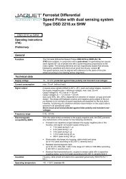 Ferrostat Differential Speed Probe with dual sensing system ... - Jaquet