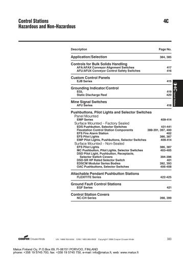 4C Control Stations Hazardous and Non ... - Malux Finland Oy