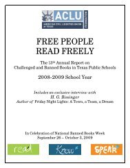 free people read freely 2008 - ACLU of Texas