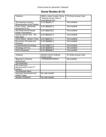 Social Studies (6-12)