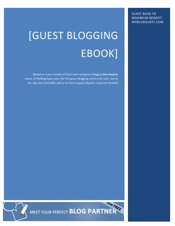 [GUEST BLOGGING EBOOK] - MyBlogGuest