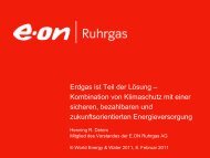 Erdgas im Energiesystem der Zukunft - E.ON Ruhrgas AG